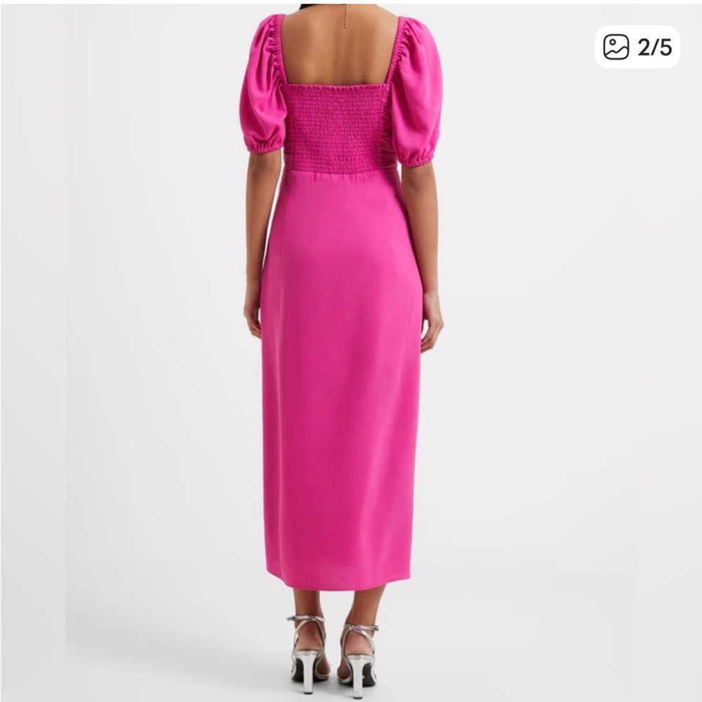 French Connection Fuchsia Ruched Dress - Picture 6 of 6